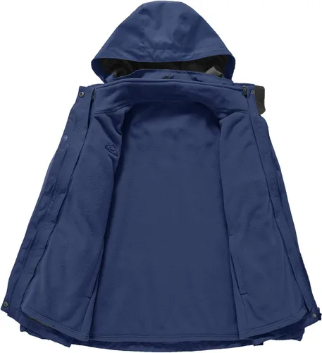 Vista 4 de Rdruko Chaqueta de esquí impermeable 3 en 1 para mujer, abrigo de invierno con aislamiento polar