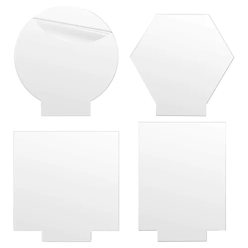 Vista 9 de Gartful 4 piezas de láminas acrílicas para base de luz, tablero de plexiglás transparente fundido, panel de vidrio de plástico de 0.08" (2mm)