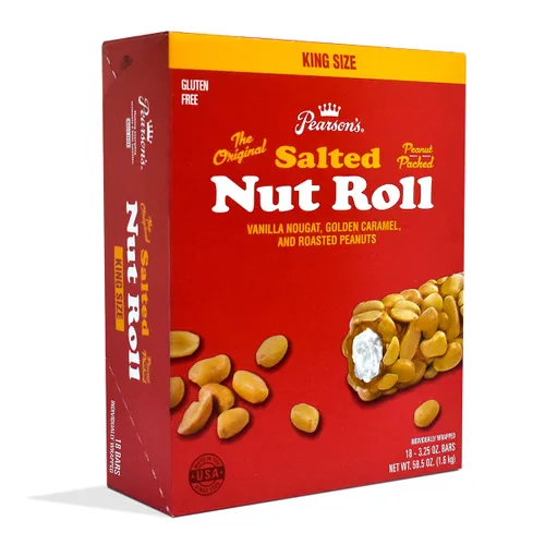 Vista 9 de Pearson 's Bite-Size Rollo de nueces saladas con sabor a caramelo, bolsa de 23 onzas, a granel, envuelto individualmente