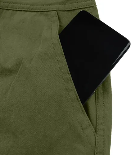 Vista 6 de LVCBL Pantalones cargo para hombre, de algodón, ajuste relajado, con múltiples bolsillos para hombre