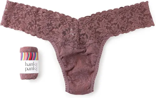 Vista 2 de hanky panky Tanga de encaje de talle bajo para mujer