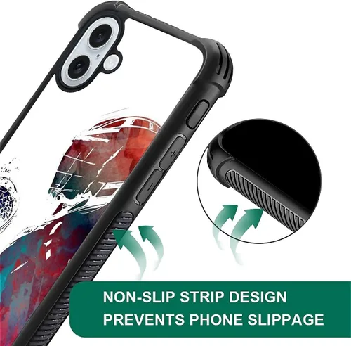 Vista 16 de Compatible con funda para iPhone 6 Plus/6s Plus,Bite Your Teeth Diseño de patrón asombroso, funda trasera dura de PC anti-arañazos y a prueba