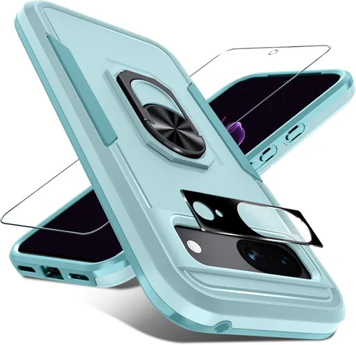Vista 39 de Janmitta Funda para Google Pixel 8a con Protector de Pantalla + Protector de Lente de Cámara, Resistente a Prueba de Golpes de Servicio Pesado