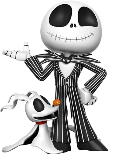 Vista 2 de Funko 33551 Super Deluxe: Nightmare Before Christmas - Figura coleccionable de Jack Skellington con cero, estándar, multicolor