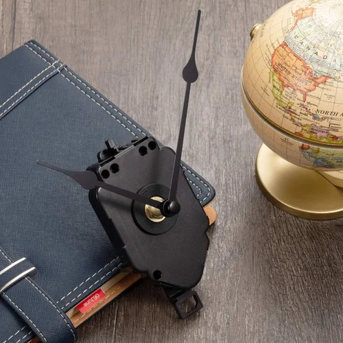 Vista 5 de Hicarer Mecanismo de reloj de péndulo de repuesto para bricolaje, movimiento de reloj de eje largo, péndulo, manecillas de cuarzo, kit de reparación