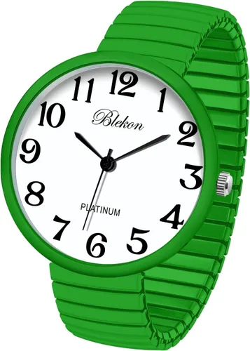 Vista 22 de Collections Nuevo Reloj de Moda con Correa Elástica de Tamaño Super Grande, Movimiento Japonés PC21J Aguamarina