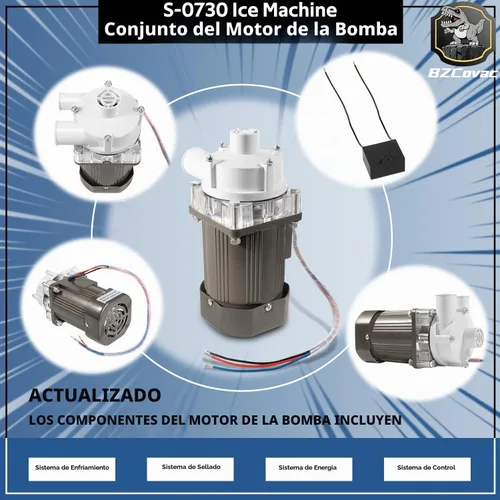 Vista 6 de S-0730 Bomba de agua para Hoshizaki, conjunto de bomba de motor de máquina de hielo con cable y kit de servicio de enchufe