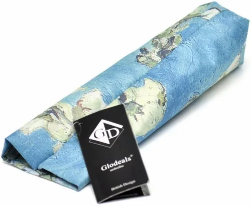 Vista 3 de GLODEALS - Paraguas automático de pintura al óleo paraguas plegable automático anti rayos UV protección solar sombrilla para lluvia y sol para mujer