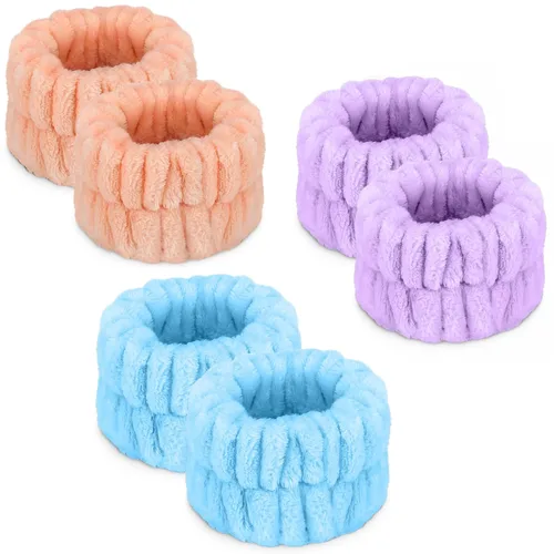 Vista 13 de Toallas de muñeca para mujer para lavar la cara, toalla de microfibra para spa, pulseras absorbentes, banda para el sudor para niñas que evitan que