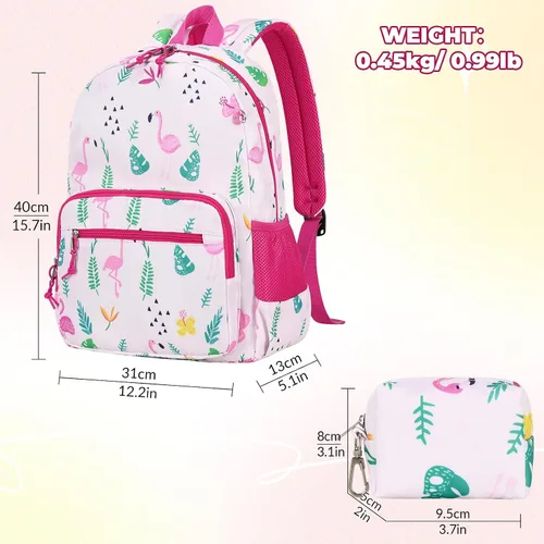 Vista 50 de Mygreen - Mochila escolar con bonitos diseños para niños y niñas, 11.5 x 15.7 x 5.1 pulgadas
