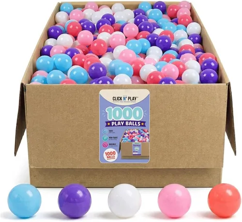 Vista 14 de Ball Pit Balls, Bright & Pastel Multicolor Plastic Balls For Kids Brillante