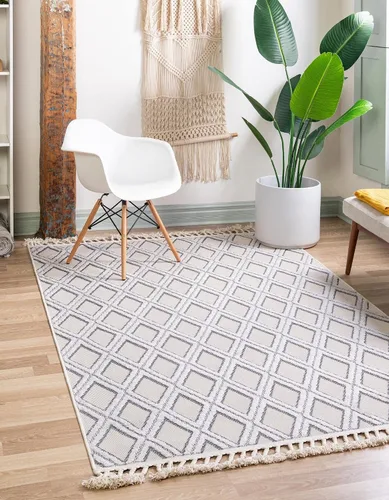 Vista 16 de Unique Loom Arlo Collection - Alfombra Derek (rectangular, 2 pies 0 pulgadas x 3 pies 0 pulgadas, carbón/marfil)