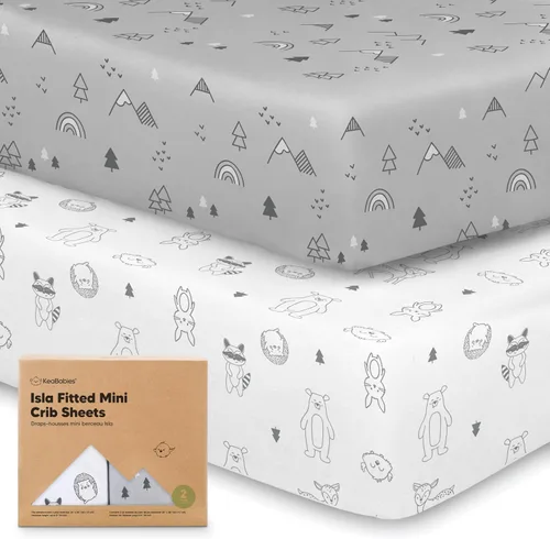 Vista 23 de Pack and Play - Juego de sábanas bajeras para cuna, paquete de 2 unidades Abc Tierra