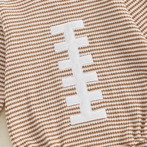 Vista 111 de MERSARIPHY Sudadera de fútbol para bebé, traje de manga larga con letras divertidas, ropa de otoño e invierno