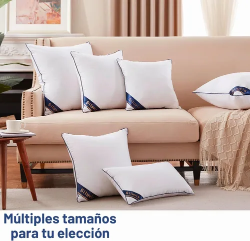 Vista 7 de Siluvia - Rellenos de almohada decorativos de 12 x 20 pulgadas, rellenos de almohada cuadrados para interiores de sofá, par de rellenos de almohada