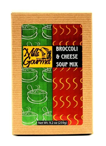 Vista 2 de Mills Gourmet Mezcla de sopa de brócoli y queso Hecho con sabores de brócoli fresco y queso cheddar fuerte Todos los ingredientes naturales