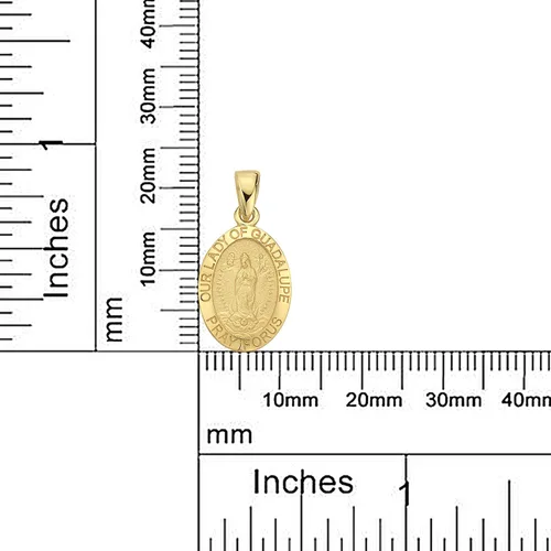 Vista 6 de PORI JEWELERS Oro amarillo de 14 quilates pequeño Virgen María Medallón religioso ovalado joyería fina regalo de bendición para mujeres niñas