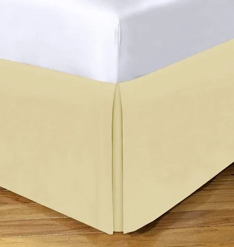 Vista 21 de Falda de cama – Falda de cama plisada 100% algodón egipcio de 800 hilos – Fácil ajuste con falda de cama a medida de 12 pulgadas – Tamaño individual
