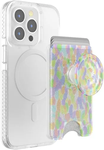 Vista 22 de PopSockets Cartera adhesiva para teléfono y tarjetero con agarre, púrpura - Aura