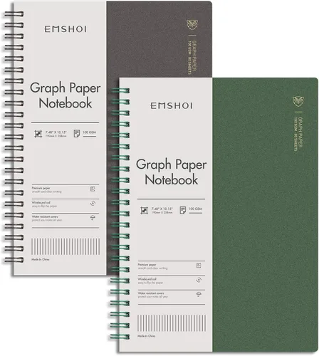 Vista 13 de EMSHOI Cuaderno diario en espiral rayado de 7.48" x 10.15" - Paquete de 3, 480 páginas de papel grueso de 100gsm, cuadernos grandes B5 con rayas