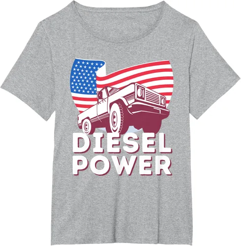 Vista 38 de Diesel Power American Flag - Camiseta de camioneta de mecánico diésel, Negro, S