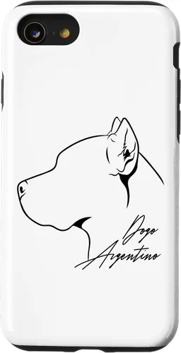 Vista 13 de iPhone 15 Funny proud Dogo Argentino perfil perro mamá perro caso