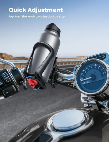 Vista 3 de Lamicall Soporte para botella de agua para bicicleta, soporte para teléfono de motocicleta