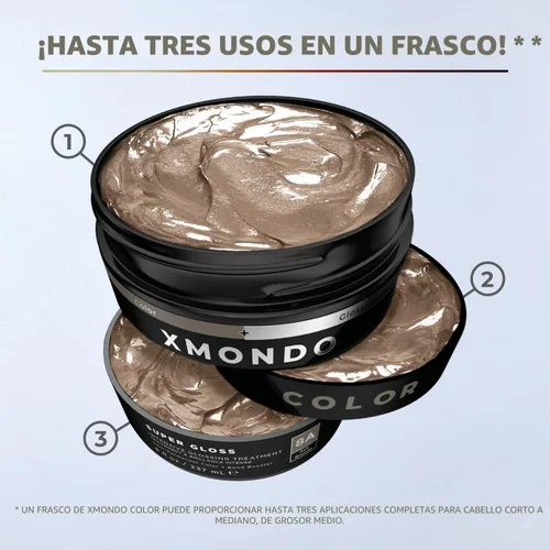 Vista 9 de XMONDO Máscara de Depósito de Color Rubio Ceniza y Tinte Semipermanente para el Cabello Super Brillo Infundido con Potenciadores de Enlaces