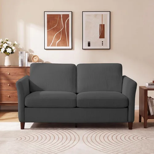 Vista 19 de Valthie - Sofá seccional convertible, sofá de terciopelo en forma de L con chaise reversible y almacenamiento, sofá de 3 plazas con bolsillo lateral