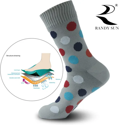 Vista 3 de RANDY SUN Calcetines de pesca impermeables, Certificado SGS Unisex Correr Kayak Senderismo Calcetines Transpirables 1 Par