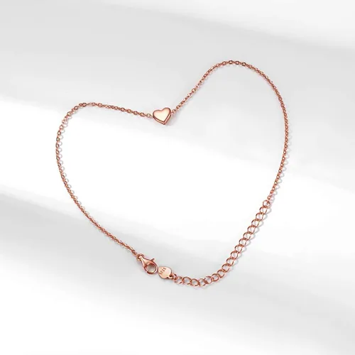 Vista 8 de Silvora Tobillera de plata de ley 925 para mujeres y hombres, tobilleras de corazón de eslabones cubanos para mujer, tobillera de playa con caja