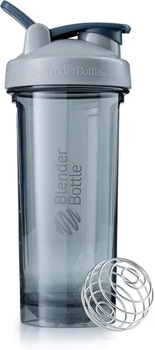 Vista 24 de BlenderBottle - Botella agitadora Pro Series ideal para batidos de proteínas y preentrenamiento, 32 onzas, color negro
