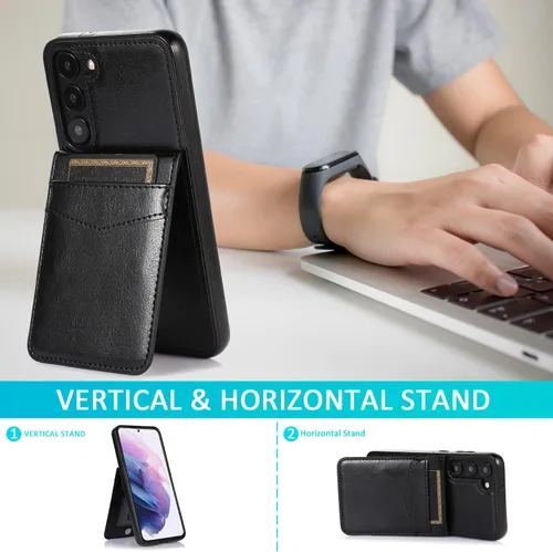 Vista 3 de Asuwish Funda para teléfono Samsung Galaxy S23 Plus/S23+ 5G de 6.6 pulgadas con protector de pantalla de vidrio templado y tarjetero para tarjetas