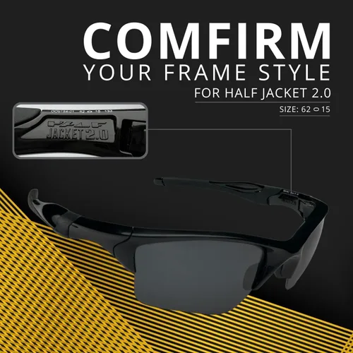 Vista 4 de Lentes de repuesto polarizadas para Oakley Half Jacket 2.0 XL Fácil de instalar Ajuste perfecto Azul hielo