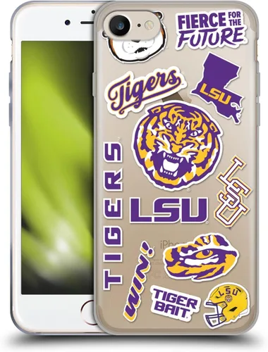 Vista 157 de Head Case Designs Funda de gel suave con licencia oficial de la Universidad Estatal de Louisiana LSU Camou compatible con Apple iPhone 7 Plus/iPhone