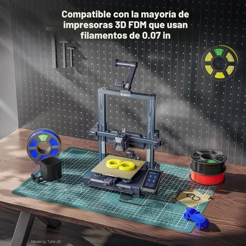 Vista 7 de PLA PRO - Filamento de impresión 3D de 0.07 in, 8.8 lbs, negro/rojo/amarillo/azul Refine Surface, Stronger Toughness, PLA Filament Dimensional