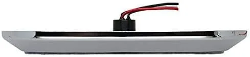 Vista 4 de Par de luces LED ovaladas cromadas de 6 pulgadas, color rojo transparente y de parada, luz trasera para montaje en superficie, remolque, camión, RV