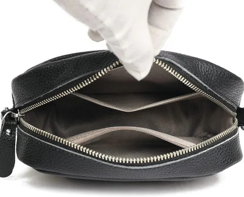 Vista 4 de Bolsos cruzados de cuero genuino para mujer, bolso casual hobo para mujer, bolso de hombro para mujer, bolso de mano elegante, bolso de mano, bolso