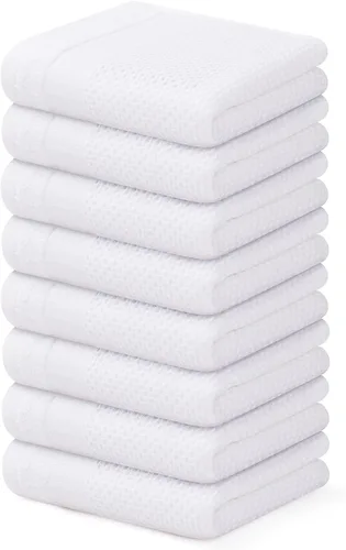 Vista 20 de Homaxy Juego de toallas de cocina y paños de cocina, 12 x 12 y 13 x 28 pulgadas, juego de 8 toallas de cocina 100% algodón, de tejido gofre, súper