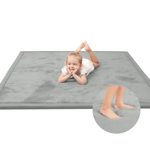 Vista 52 de Tapete de juego de 2 pulgadas de grosor para bebés y niños, tapete acolchado extra seguro, anticaídas, antideslizante, repelente al agua, tapete