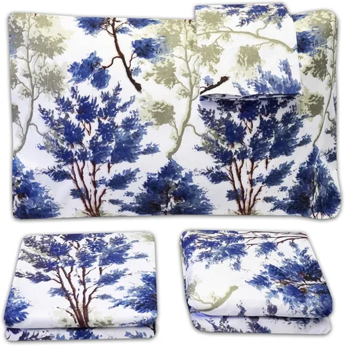 Vista 6 de Juego de sábanas encimera y bajera de 1800 hilos de suave microfibra cepillada de calidad egipcia, de lujo, con 2 fundas de almohada