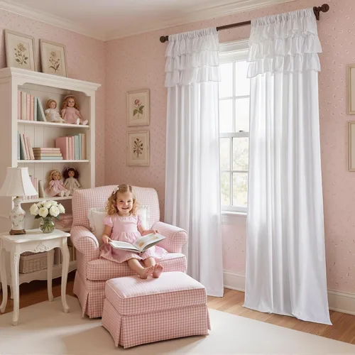 Vista 11 de NICETOWN Cortinas blancas Shabby Chic de 63 pulgadas de largo para habitación de niños, bolsillo para barra de privacidad con filtro de luz suave