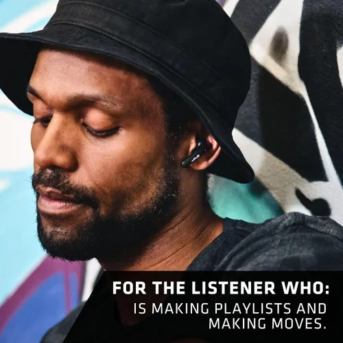 Vista 2 de Wicked Audio Auriculares Bluetooth inalámbricos Mojo 500 True Micrófonos de llamada claros Batería de larga duración Aplicación móvil Modos