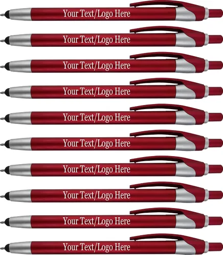 Vista 15 de Paquete de 300 bolígrafos personalizados con logotipo o texto, para marketing, fiestas y eventos, lápiz capacitivo 2 en 1 y bolígrafo compatible