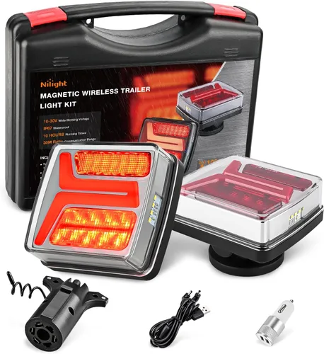 Vista 16 de Nilight Barra de luz trasera para remolque 2 piezas 20 LED luz de freno, luz automotriz, intermitentes, luces de marcha atrás IP65 impermeable