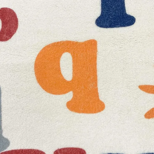 Vista 5 de ABREEZE Alfombra de juego para niños, alfombra mullida de lana sintética para niños, 3.3 x 5 pies, antideslizante, con número ABC, aprendizaje
