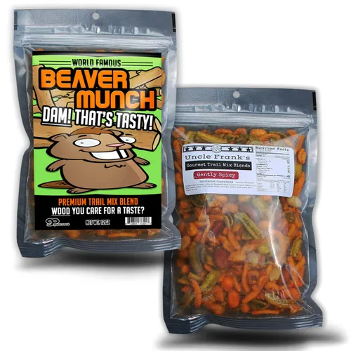 Vista 9 de Beaver Munch Spicy Trail Mix – Regalo saludable, divertido mezcla de frutos secos, bolsa de regalo resellable, regalos divertidos y saludables