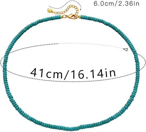 Vista 101 de Gargantilla con cuentas para mujer, chapada en oro de 18 quilates, gargantilla delicada para mujer