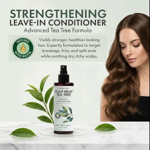 Vista 2 de Spray acondicionador sin enjuague – Tratamiento del cuero cabelludo del árbol de té (paquete de 2) – Anti-caspa, alivio del cuero cabelludo seco