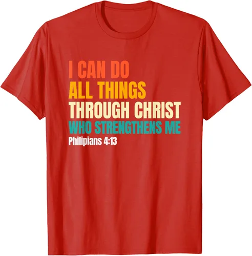 Vista 58 de I Can Do All Things Through Christ Christian Faith Camiseta, Negro, S
